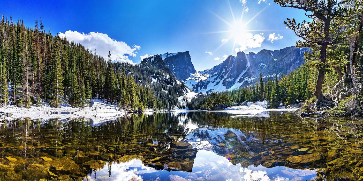 Landscape scenic water reflection